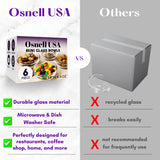 Osnell USA Ingredient Bowls for Prep, 4 oz Small Glass Bowls, Microwave and Dishwasher Safe - Glass Ramekins Mise en Place Bowls Pack of 6 Osnell USA