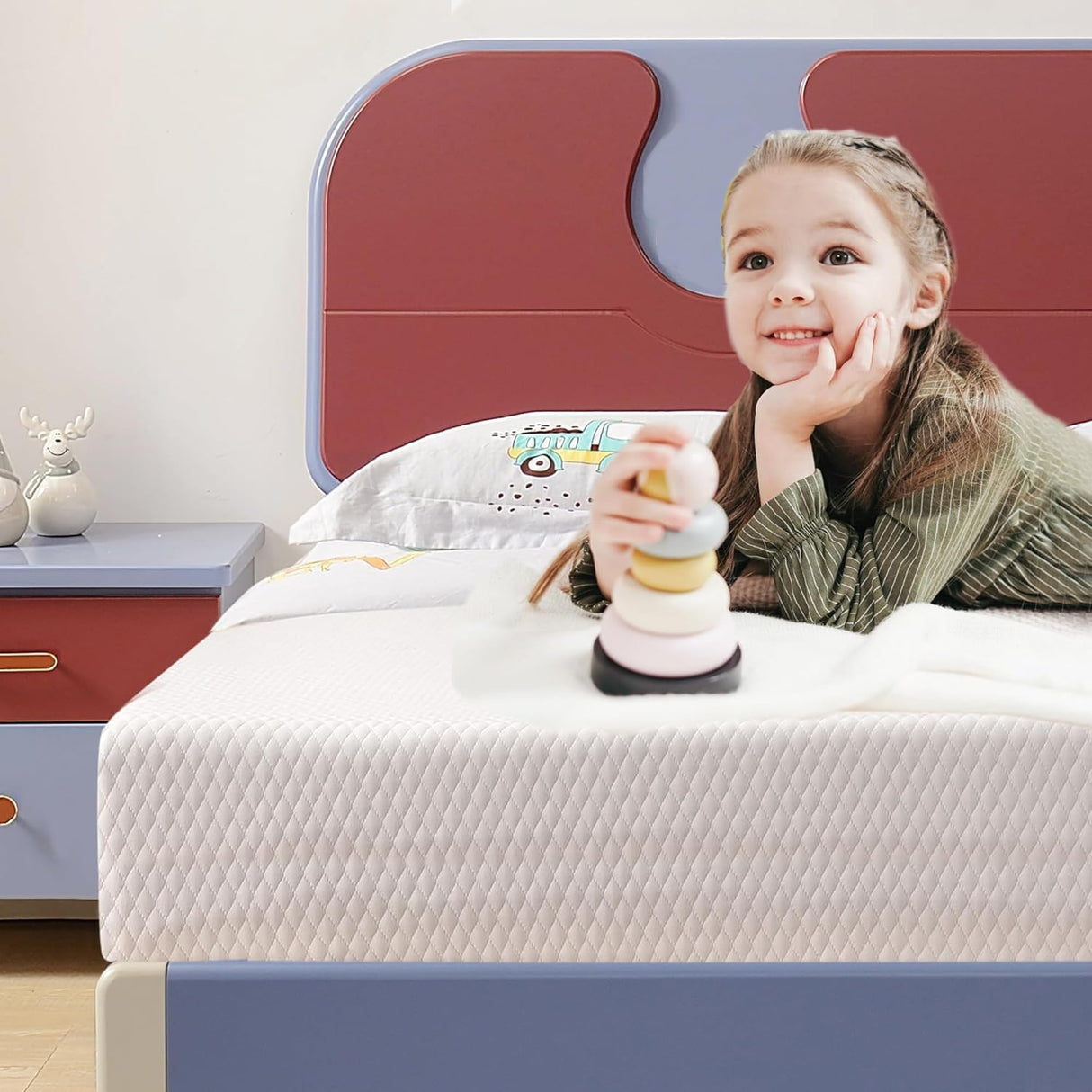 BreezeRest Twin Mattress 6 Inch Memory Foam Mattress Bed in a Box,Medium Firm Cooling Gel Green Tea Twin Size Mattress with Breathable Soft Fabric Cover CertiPUR-US colchones Twin Pressure Relief BreezeRest