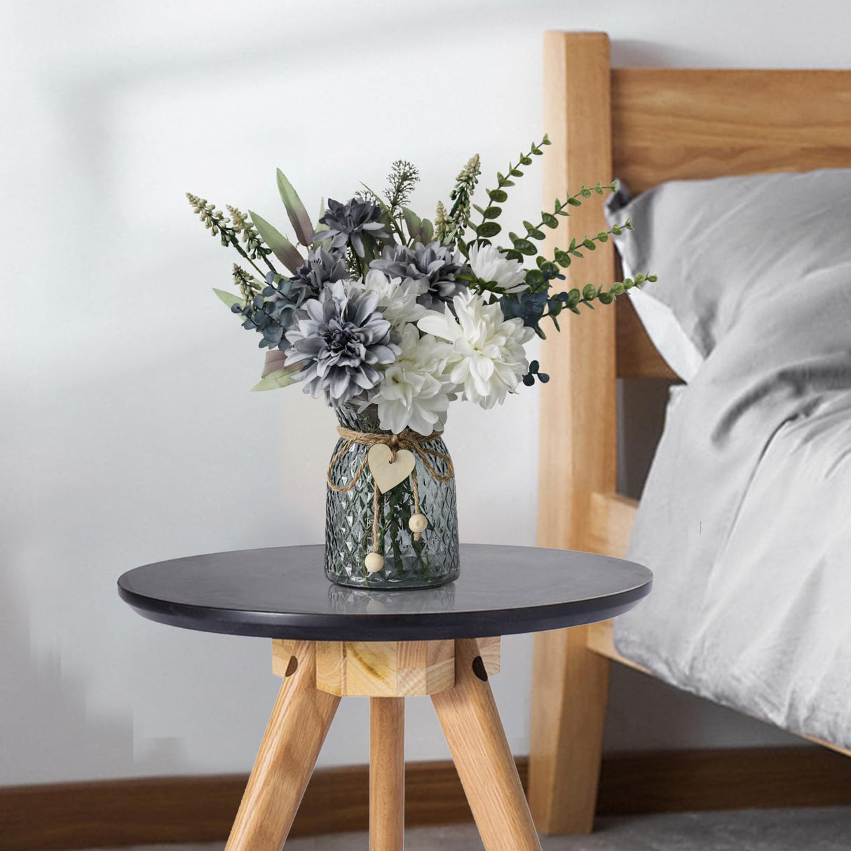 Leftover Fake Flowers in Vase,Faux Flowers in Vase,Table Centerpieces for Dining Room,Flower Centerpieces for Tables,Artificial Flowers,Kitchen Decor,Coffee Table Decor Leftover