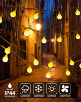 RadiHub Globe String Lights,Battery Operated Lights with Remote Timer Waterproof, 40FT 120LED 8 Modes Indoor Outdoor Fairy String Lights for Bedroom,Wedding,Tent,Camping,Party,Garden,Bar,Warm White RadiHub