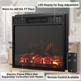 Furmax Fireplace TV Stand for Up to 65 Inches TVs, Farmhouse Entertainment Center with Grooved Barn Doors, Rustic Media Console Table with Storage Cabinets for Living Room (Barnwood) Furmax