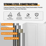 71" Kitchen Pantry Cabinet, Metal Storage Cabinets with Adjustable Shelves and Drawer, White Pantry Cabinets, 4 Doors Metal Pantries Cabinet for Kitchen, Dining Room, Living Room - Assembly Required MetalMax