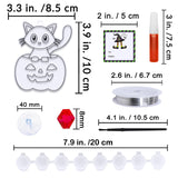 Winlyn 30 Sets Halloween Suncatchers Ornaments Decorations DIY Window Paint Art Suncatchers Halloween Craft Kits Jack-O'-Lantern Ghost Spider Sun Catchers for Kids Classroom Activities Art Project Winlyn