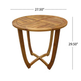 Christopher Knight Home Carina Accent Round Table, Teak Finish Brown Christopher Knight Home