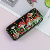 FlyingMage 5D Diamond Art Painting Kit for Adults Beginner, Small DIY Diamond Dots Gem Art Painting Mosaic Kits, Cute Hard Shell Sunglasses Eyeglasses Glasses Case for Women Teen, Mushroom FlyingMage