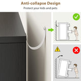 Jocoevol Black 5 Drawer Dresser for Bedroom, 15" D x 23.7" W x 40.4" H in Simply Chest of Drawers, Wood Storage Dresser with Drawers for Living Room Hallway Entryway, Black Jocoevol