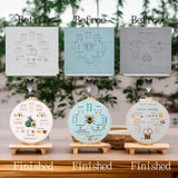 Jyphorixal Embroidery Kit for Beginners Adults Cross Stitch Starter Kit Needle Point Supplies 33 Basic Stitches in 3 Set, DIY Craft Lover Starter Hand Stitch (Flower) Jyphorixal