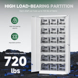 Letaya Metal Storage Cabinet with Lock Door Adjustable Shelf,72" Steel Lockers for Office, Home,School,Kitchen,Garage Tool Utility Cabinet (2 Door-White) Letaya