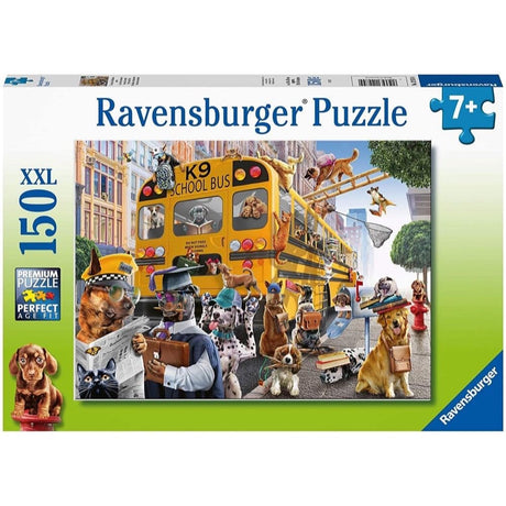 Ravensburger Pet School Pals 150-Piece Puzzle | Unique Kid-Friendly Design Construction | Perfect Family Fun | Enhances Creativity and Concentration Ravensburger
