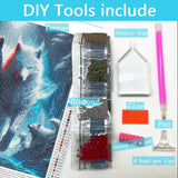 AMORARS Wolf Diamond Painting Kit for Adults, Animal Diamond Art Beginners - DIY Full Diamond Dot Gem Art Paintings, Suitable Gifts, and Home Decoration Crafts, 12x12Inch AMORARS
