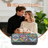 FlyingMage 5D Diamond Art Painting Kit for Adults Beginner, Small DIY Diamond Dots Gem Art Painting Mosaic Kits, Cute Hard Shell Sunglasses Eyeglasses Glasses Case for Women Teen, Mandala Totem FlyingMage