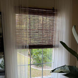 DISPRA Window Shade Blinds Bamboo Outdoor Patio Roll Up Blackout Shades 64" L x 36" 48" 23" 72" 33" 40" 56" 50" 60" 70" Cordless Light Filtering/Bamboo Window Roller Blind (Size : 64" L x 36" W) DISPRA