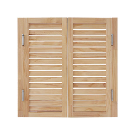 Undercat Swinging Door Cafe Door, Solid Wood Partition Door, Two-Way Saloon Doors, Half-Waist Dividing Doors for Hallway Porch Kitchen Bar Pub Entrance Partition, 35.43 * 35.43 in, Wood Color Undercat