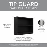 Bush Furniture Universal Black 2 Shelf Bookcase Set - Versatile Storage and Display for Home Office or Living Room Bush Business Furniture