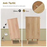 TEENFON 47.2''Wide 7 Drawer Rattan Dresser, Boho Dresser for Bedroom, Chest of Drawers, Closet Organizer, Natural Wood Dressers Chest for Bedroom, Living Room, Entryway, Natural TEENFON