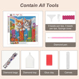 Anuver Cat Diamond Painting Kits for Adults, 5D DIY Diamond Art Kits for Beginners, Full Drill Diamond Painting Kits for Home Wall Decor, 12x12 Inch Anuver