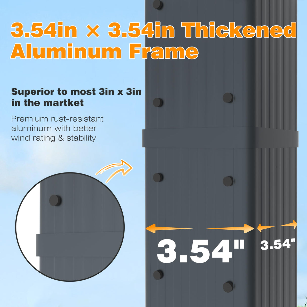 MUPATER 10' X 13' Outdoor Pergola, Aluminum Pergola Patio with Weather-Resistant Canopy, Retractable Pergola for Backyard Deck Garden, Cream White MUPATER