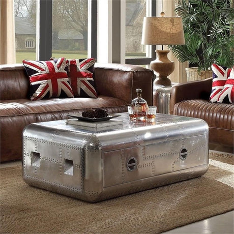 Acme Brancaster Square Coffee Table in Aluminum Acme