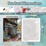 Yunruily Paint by Numbers Adults Bookshop-Paint by Numbers Kits for Adults,Paint by Numbers for Adult Canvas for Gifts Home Wall Decor(16x20inch) Yunruily