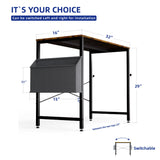 Pamray 32 Inch Computer Desk for Small Spaces with Storage Bag, Home Office Work Desk with Headphone Hook, Small Office Desk Study Writing Table Pamray