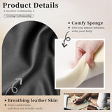 Dekmxas Living Room Furniture Set, Power Sectional Recliner Sofa Set with LED Light,Black Air Leather Power Reclining Sofa with 2 Recliner Seats/Cup Holders/USB Port/Storage Console for Living Room Dekmxas