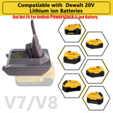 ASUNT New Version V8 V7 Battery Adapter for DeWalt 20V Lithium Battery Convert to Replace for Dyson V8 V7 Battery, Work for Dyson V8/7 Series Vacuum Cleaners V8/7 Animal V8/7 Absolute V8/7 Motorhead ASUNT
