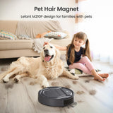 Lefant M210 Pro Robot Vacuum, Slim & Quiet, 3 Adjustable Suction Levels, 120 Min Runtime, Freemove 3.0, WiFi/App/Alexa, 6 Modes for Pet Hair, Hard Floors & Low Carpets, Self-Charging, Gray Lefant
