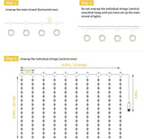 Minetom Curtain Lights, 300 LED Dimmable Fairy Lights with Remote and Timer, 8 Modes, USB Powered String Lights for Room Wall Party Xmas Indoor Decor, Warm White Minetom