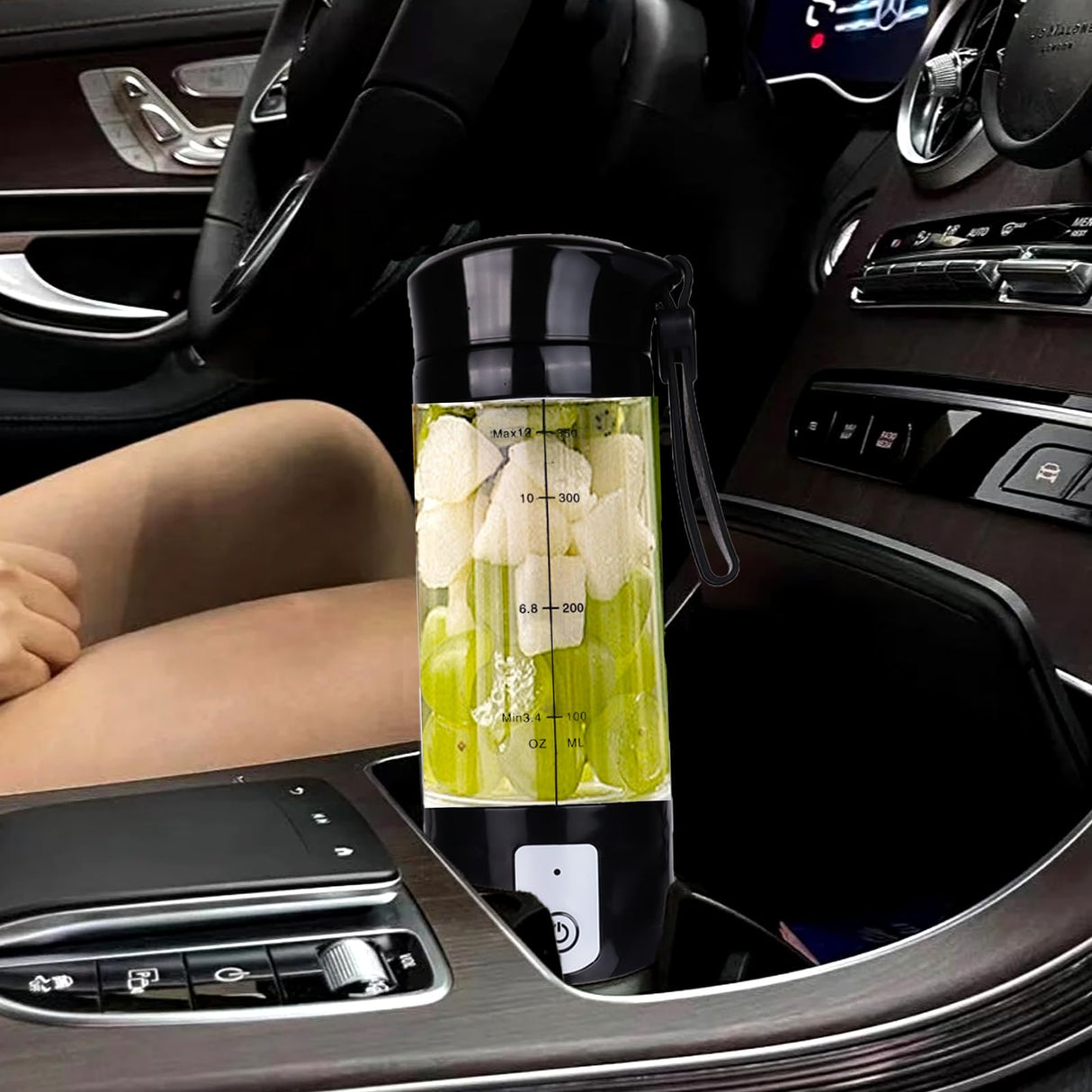 Portable Blender,Toycol Mini Personal Size Blenders for Smoothies and Shakes,USB Travel Juicer Cup Fruit Juice Mixer with 6 Updated Blades,usb Blender 13.5Oz Bottle (Black) Toycol