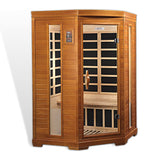 Dynamic Hemming 2 Person Infrared Corner Sauna for Home, Low EMF Indoor Saunas Full Size Indoor Personal Spa 49" x 48" x 76" DYNAMIC SAUNAS