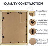 Golden State Art 16x20 Wood Picture Frame with Real Glass and 1.25'' Wide (Black) Golden State Art