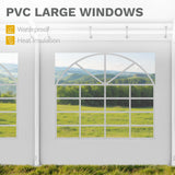 DWVO 20x40FT Large Party Tent Outdoor Canopy with Removable Sidewalls, Arched Windows, and Wave Roof Design for Wedding, Birthday, and Event Shelter, White DWVO