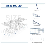FLEXIMOUNTS 2-Pack 2x6ft 24-inch-by-72-inch Wall Shelf Garage Storage Rack Floating Shelves, 1200 lbs Load Capacity, White FLEXIMOUNTS