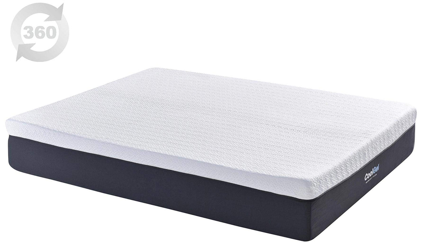 Cool Gel Ventilated Memory Foam 12-Inch Mattress, CertiPUR-US Certified, Mattress in a Box, King, White