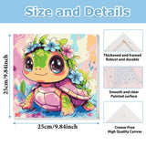 hkejoi Turtle Paint by Numbers Kit for Kids Age 8-12, Turtle Paint by Numbers Framed Flowers Paint by Number with Frame, Framed Paint by Number Kits on Canvas with Box 9.84x9.84 inch hkejoi