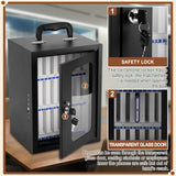 Consfly Cell Phone Locker Box, Thickened Steel Cell Phone Storage Cabinet 24 Slots Wall-Mounted Cell Phone Lock Box for School, Company Consfly