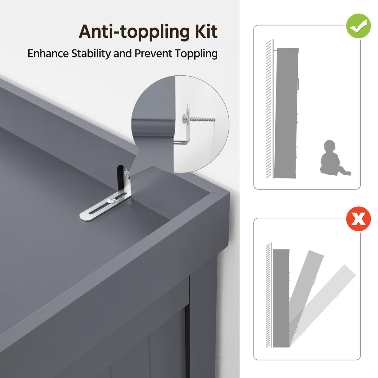 Yaheetech Kitchen Pantry Storage Cabinet with Drawer, 72.5" H Cupboard Pantry Cabinets with Adjustable Shelves and Barn Doors for Dining Room/Living Room, Dark Gray Yaheetech