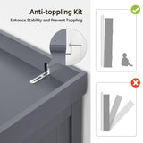 Yaheetech Kitchen Pantry Storage Cabinet with Drawer, 72.5" H Cupboard Pantry Cabinets with Adjustable Shelves and Barn Doors for Dining Room/Living Room, Dark Gray Yaheetech