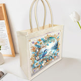 BAYUNOE Handbag Handmade Diamond Art Painting Purses Non-woven DIY Shoulder Grocery Bag Shopping Bag for Women Art Craft Gift-Lake BAYUNOE