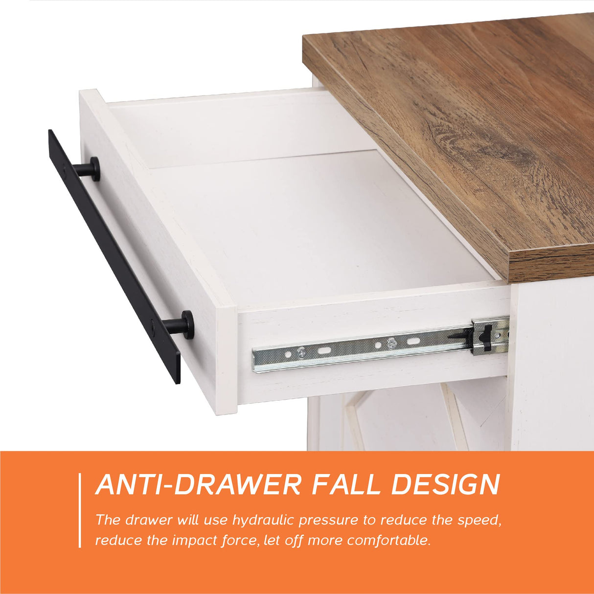 WAMPAT 98.4" Wide TV Stand for TVs up to 110",Faux Bark Finish Wood Entertainment Center with 4 Drawers and Adjustable Shelvs for Living Room,Antique White WAMPAT