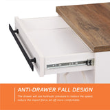 WAMPAT 98.4" Wide TV Stand for TVs up to 110",Faux Bark Finish Wood Entertainment Center with 4 Drawers and Adjustable Shelvs for Living Room,Antique White WAMPAT