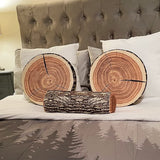 HYSEAS Decorative Round Throw Pillow, 3D Digital Print Comfortable Kids Funny Cute Wood Log Pillow Circle Seating Floor Cushion for Home, Couch, Sofa, Bedroom, Living Room Decor, Stump, 2 Pack HYSEAS