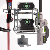 Power Tool Organizer Wall Mount, Lawn Tool Storage Rack for Leaf Blower, Weed Eater, Battery, Charger - Yard Tool Storage Organizer with Storage Hook for Hanging Basement Garage Trimmer/Tool(Gray) Jolensoy