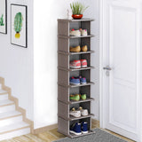 KANAV 8 Tiers Shoe Rack - Vertical Narrow Shoe Shelf Storage Organizer Sturdy Space Saving - Tall Narrow Shoe Rack for entryway Closet Hallway KANAV