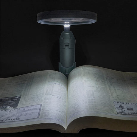 Carson MagniLamp LED Lighted 2x Hand Held or Hands Free Hobby Magnifier with Flexible Gooseneck for Reading, Crafts, Soldering, Jewelry and other Tasks and Hobbies For a Work Bench or Desk Top (GN-55) Carson