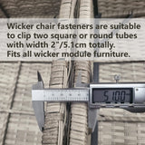 10 Pieces Outdoor Patio Furniture Clips Sectional Couch Sofa Funiture Clips Wicker Rattan Furniture Alignment Connector Wicker Chair Fastener Clips Connect The Sectional or Module Outdoor Couch Black Patio Novagarden