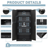 YEEZER Metal Storage Cabinet with Locking Doors and Shelves, 71" Large Garage Locker with 4 Adjustable Shelves, Steel File Cabinet for Office, Garage, Home & Pantry (White) YEEZER