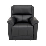 MINCETA Recliner Chairs,Modern 5" Wall Hugger Nursery Recliner with Overstuffed Arm and Back for Living Room,PU Leather in Black MINCETA