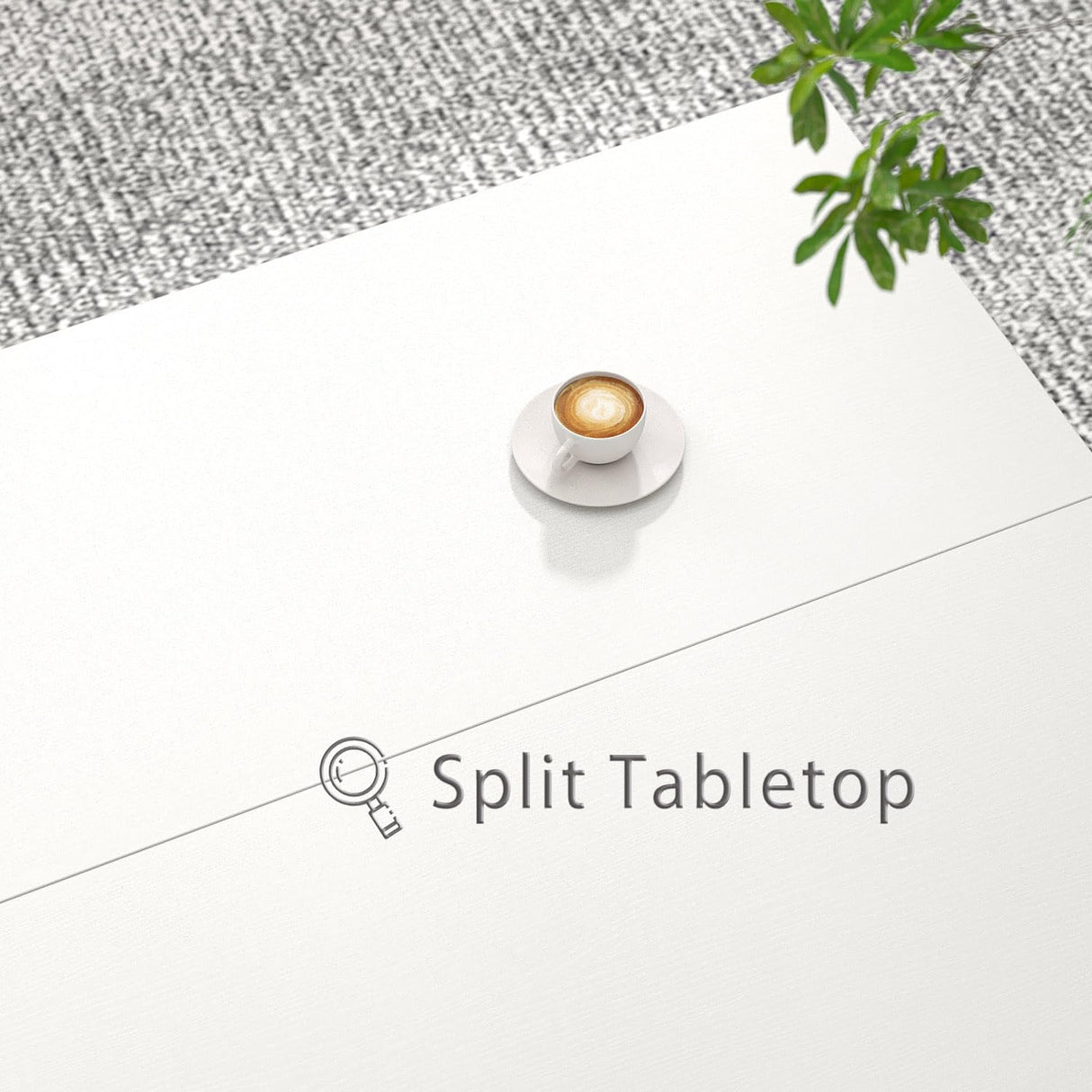 FOLUBAN White Coffee Table, Modern Rustic Wood and Metal Center Table, Industrial Simple Cocktail Tea Table for Living Room, 31.5 Inch FOLUBAN