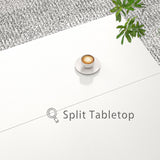 FOLUBAN White Coffee Table, Modern Rustic Wood and Metal Center Table, Industrial Simple Cocktail Tea Table for Living Room, 31.5 Inch FOLUBAN